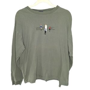 Back Number Y2K embroidered Skate culture Skateboarder long sleeve mens shirt XL